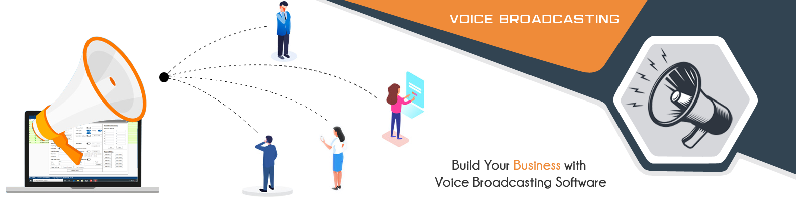 voice broadcasting banner